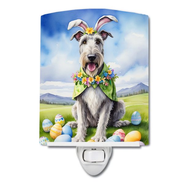 Irish Wolfhound Easter Egg Hunt Ceramic Night Light For Sale