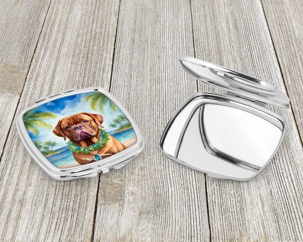 Dogue de Bordeaux Luau Compact Mirror on Sale - Image 3