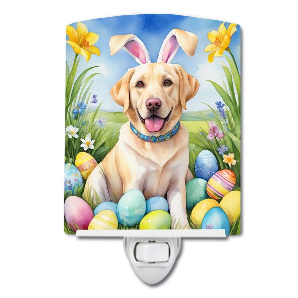 Yellow Labrador Retriever Easter Egg Hunt Ceramic Night Light Cheap