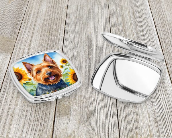 Australian Terrier in Sunflowers Compact Mirror Online now - Image 3