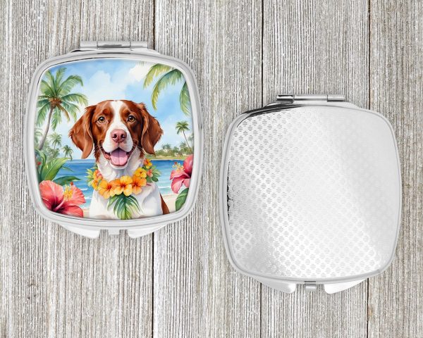 Brittany Spaniel Luau Compact Mirror For Discount - Image 4