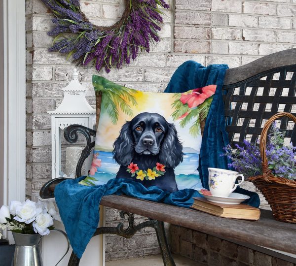 Cocker Spaniel Luau Throw Pillow on Sale - Image 4