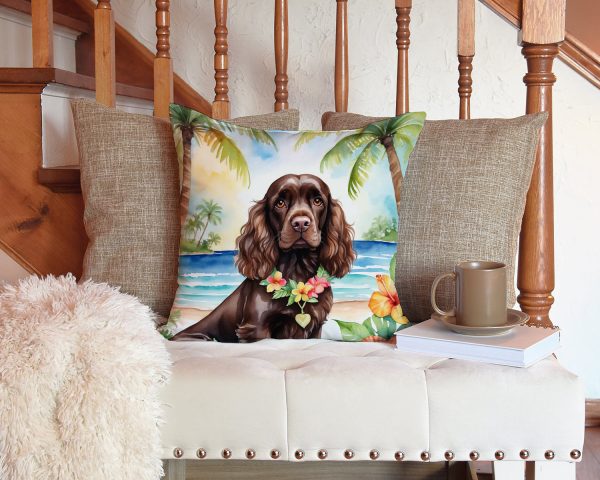 Cocker Spaniel Luau Throw Pillow Discount - Image 3