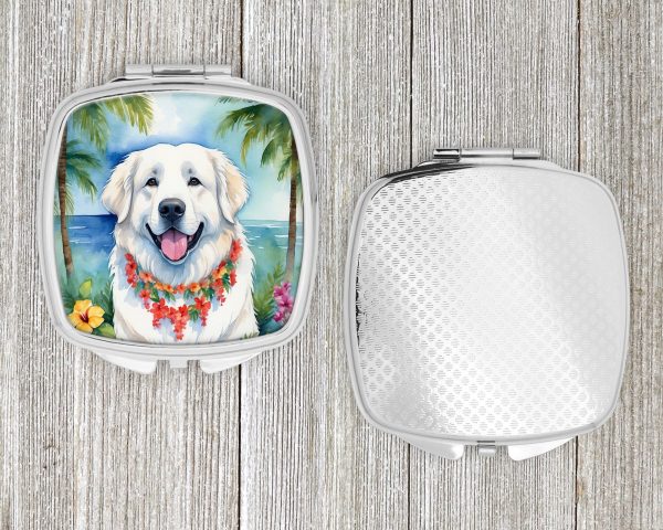 Great Pyrenees Luau Compact Mirror For Discount - Image 4