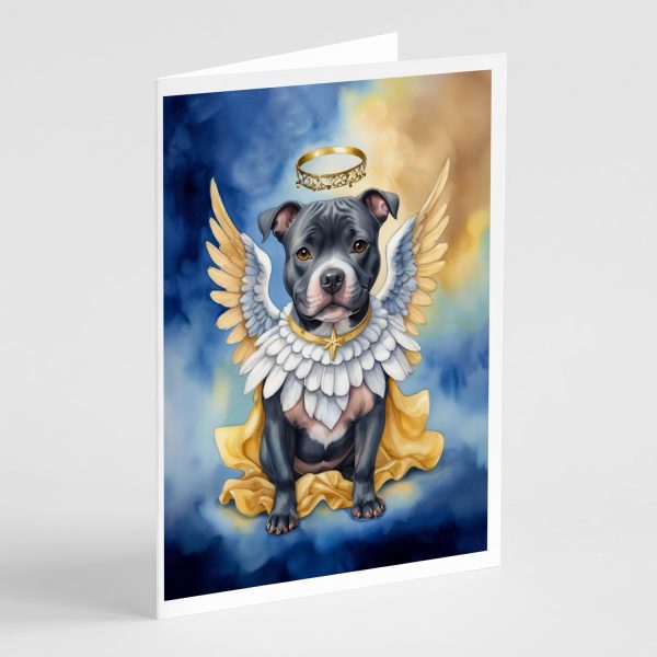 Staffordshire Bull Terrier My Angel Greeting Cards Pack of 8 Sale