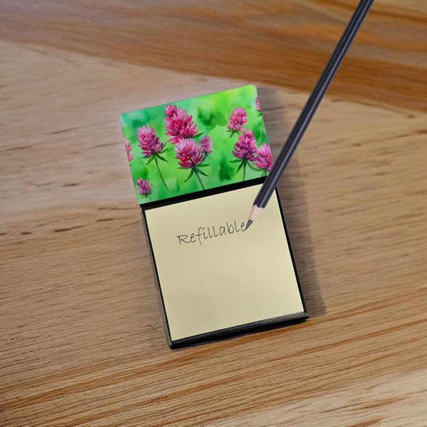 Vermont Red Clover in Watercolor Sticky Note Holder For Cheap - Image 2