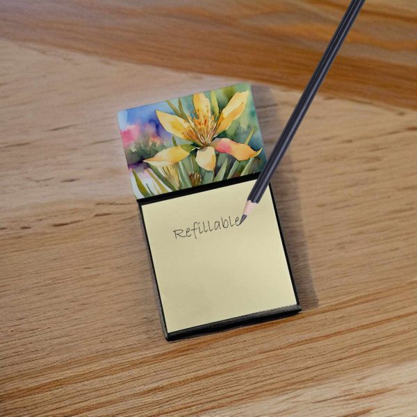 New Mexico Yucca Flower in Watercolor Sticky Note Holder For Discount - Image 2