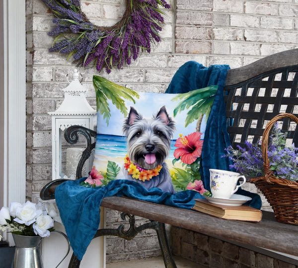 Skye Terrier Luau Throw Pillow Fashion - Image 4