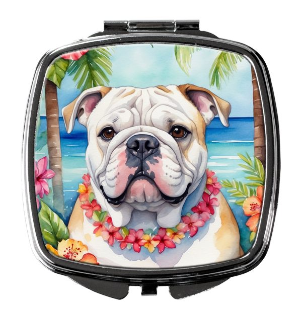 English Bulldog Luau Compact Mirror on Sale