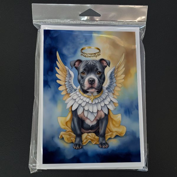 Staffordshire Bull Terrier My Angel Greeting Cards Pack of 8 Sale - Image 3