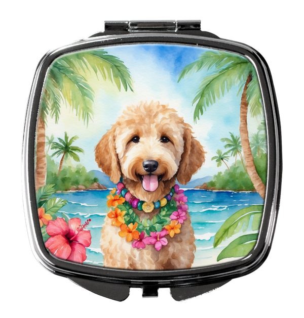 Goldendoodle Luau Compact Mirror For Sale