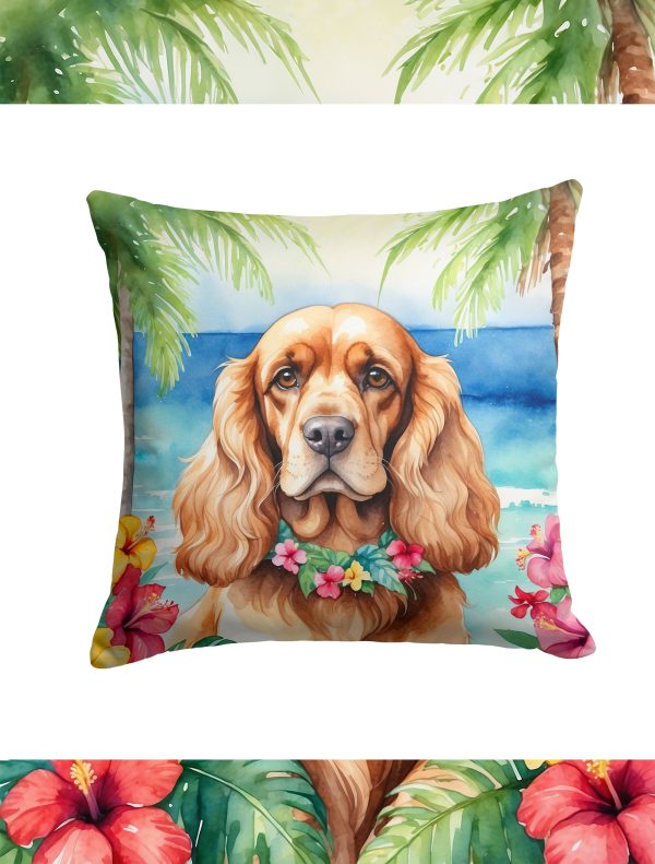 Cocker Spaniel Luau Throw Pillow Discount