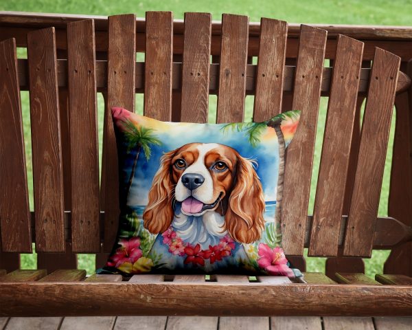 Cavalier Spaniel Luau Throw Pillow Cheap - Image 2