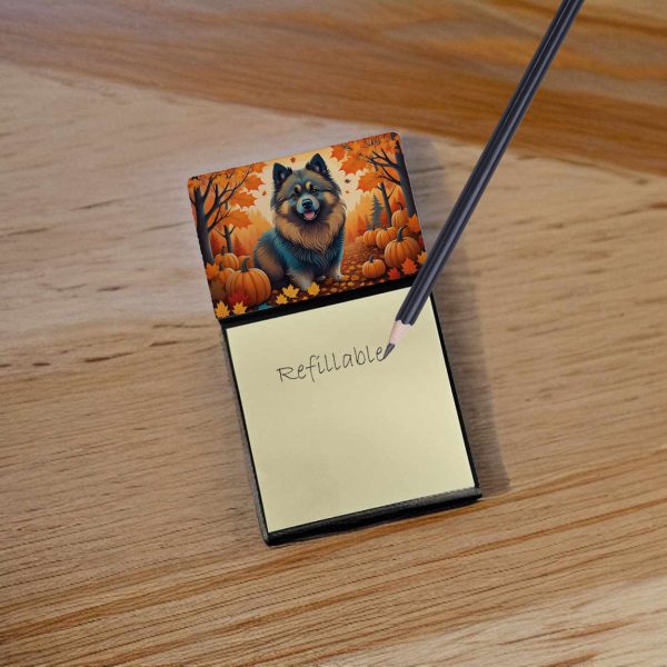 Keeshond Fall Sticky Note Holder Online Sale - Image 2