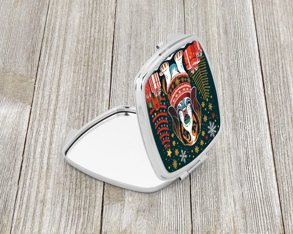 Basset Hound Christmas Compact Mirror Fashion - Image 2