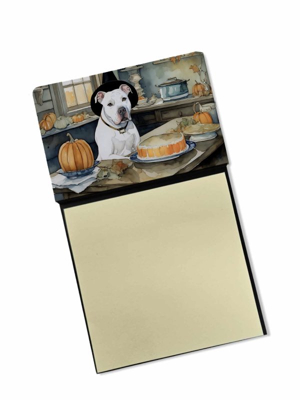 Pit Bull Terrier Fall Kitchen Pumpkins Sticky Note Holder Supply