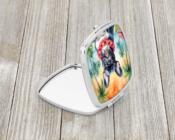 French Bulldog Luau Compact Mirror For Cheap - Image 2