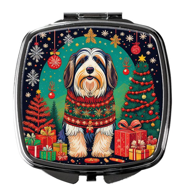 Bearded Collie Christmas Compact Mirror Online Sale
