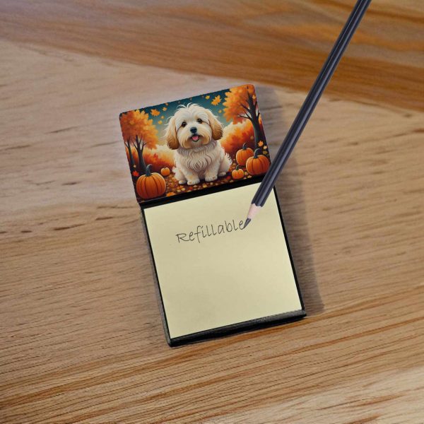 Coton De Tulear Fall Sticky Note Holder Online - Image 2