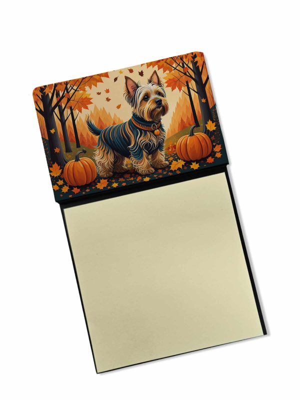 Silky Terrier Fall Sticky Note Holder For Discount