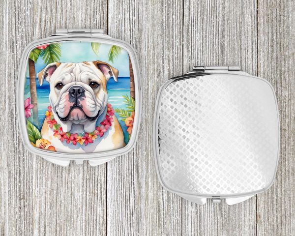 English Bulldog Luau Compact Mirror on Sale - Image 4