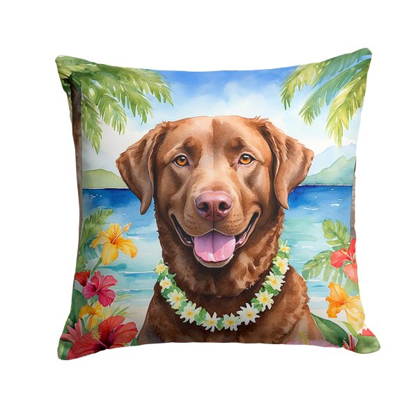 Chesapeake Bay Retriever Luau Throw Pillow Discount