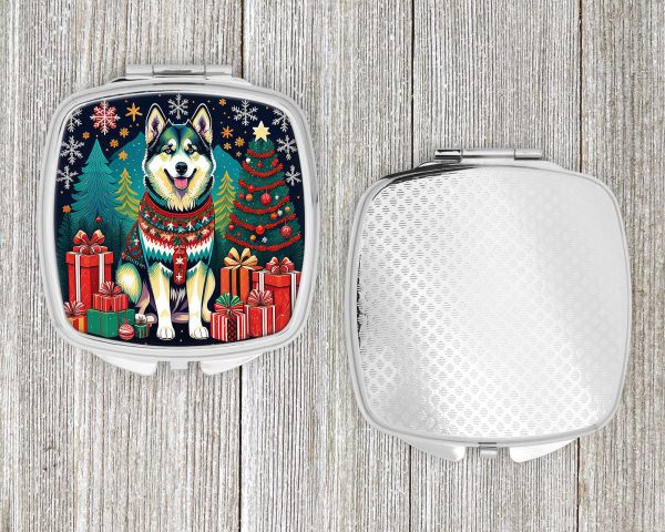Alaskan Malamute Christmas Compact Mirror Online - Image 4