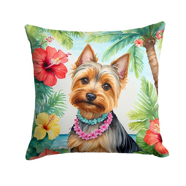 Silky Terrier Luau Throw Pillow Online now