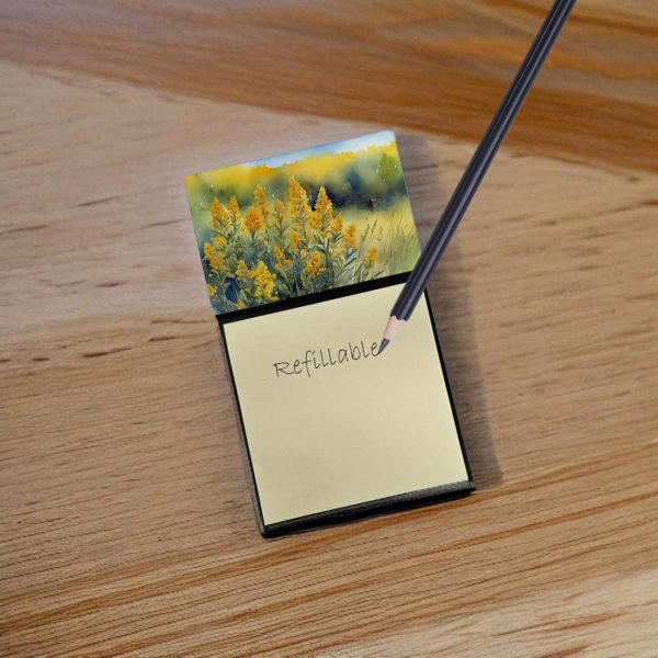 Nebraska Goldenrod in Watercolor Sticky Note Holder For Cheap - Image 2