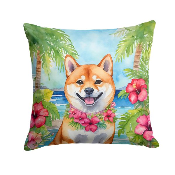Shiba Inu Luau Throw Pillow For Sale