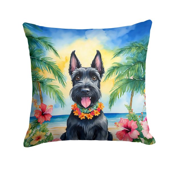 Scottish Terrier Luau Throw Pillow Discount