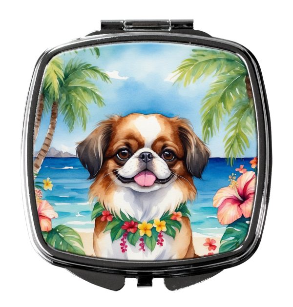 Japanese Chin Luau Compact Mirror on Sale