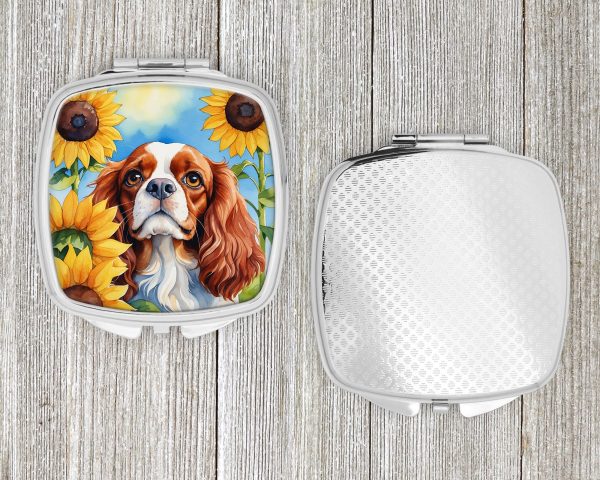 Cavalier Spaniel in Sunflowers Compact Mirror Fashion - Image 4
