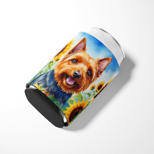Australian Terrier in Sunflowers Can or Bottle Hugger For Cheap - Image 3
