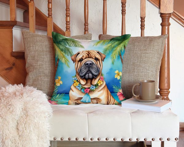Shar Pei Luau Throw Pillow Hot on Sale - Image 3