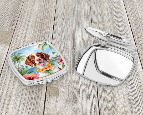 Brittany Spaniel Luau Compact Mirror For Discount - Image 3