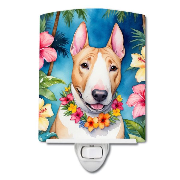 English Bull Terrier Luau Ceramic Night Light Hot on Sale