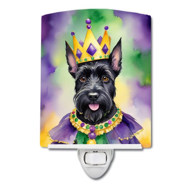 Scottish Terrier King of Mardi Gras Ceramic Night Light Online Hot Sale