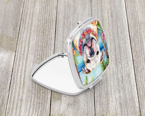 English Bulldog Luau Compact Mirror on Sale - Image 2