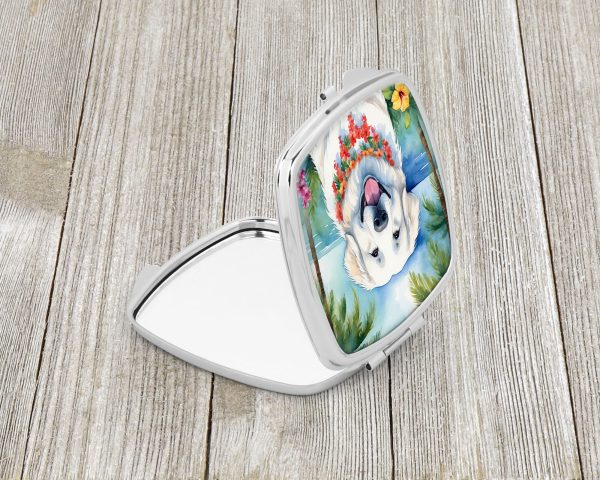 Great Pyrenees Luau Compact Mirror For Discount - Image 2