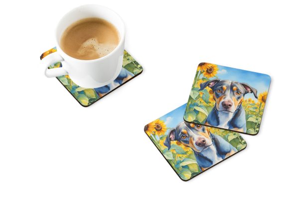 Catahoula in Sunflowers Foam Coasters Online Sale - Image 2