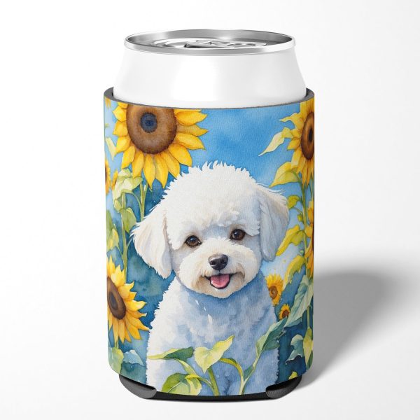 Bichon Frise in Sunflowers Can or Bottle Hugger Online now - Image 2
