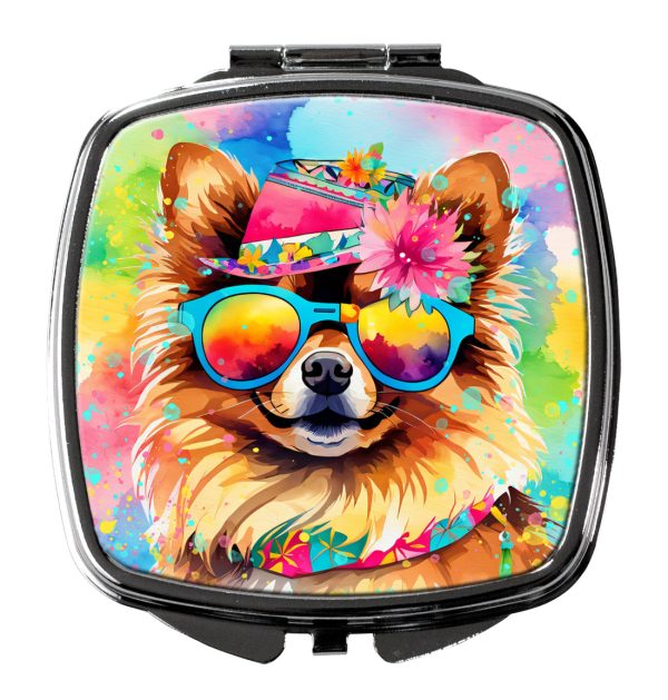 Pomeranian Hippie Dawg Compact Mirror For Cheap