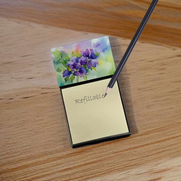 New Jersey Violet in Watercolor Sticky Note Holder Sale - Image 2