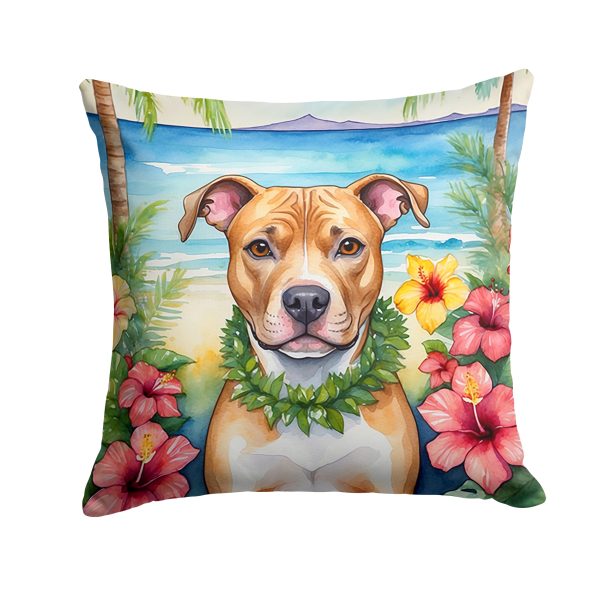 Pit Bull Terrier Luau Throw Pillow Online