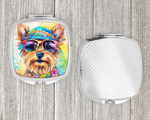 Yorkshire Terrier Hippie Dawg Compact Mirror For Cheap - Image 4