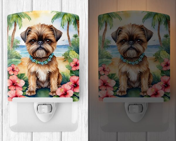 Brussels Griffon Luau Ceramic Night Light Online Hot Sale - Image 2