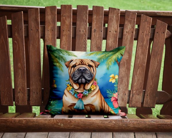 Shar Pei Luau Throw Pillow Hot on Sale - Image 2