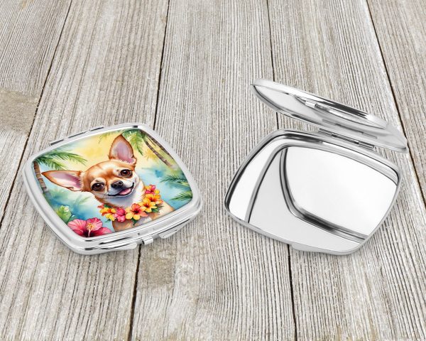 Chihuahua Luau Compact Mirror Online Sale - Image 3