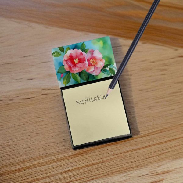 Alabama Camellia in Watercolor Sticky Note Holder on Sale - Image 2